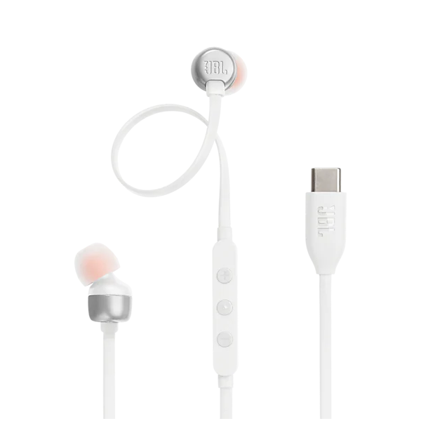 JBL TUNE 310C USB-C Wired Earphones white