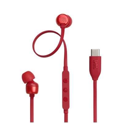 JBL TUNE 310C USB-C Wired Earphones red