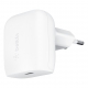 Chargeur mural USB-C 20 W BOOST↑Charge Pro de Belkin avec câble USB-C vers Lightning (1,2 m) F